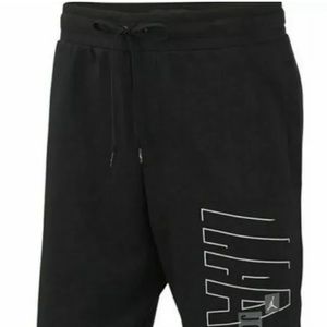 NIKE Air Jordan Black Jumpman Fleece Basketball Shorts Mens Sz MEDIUM